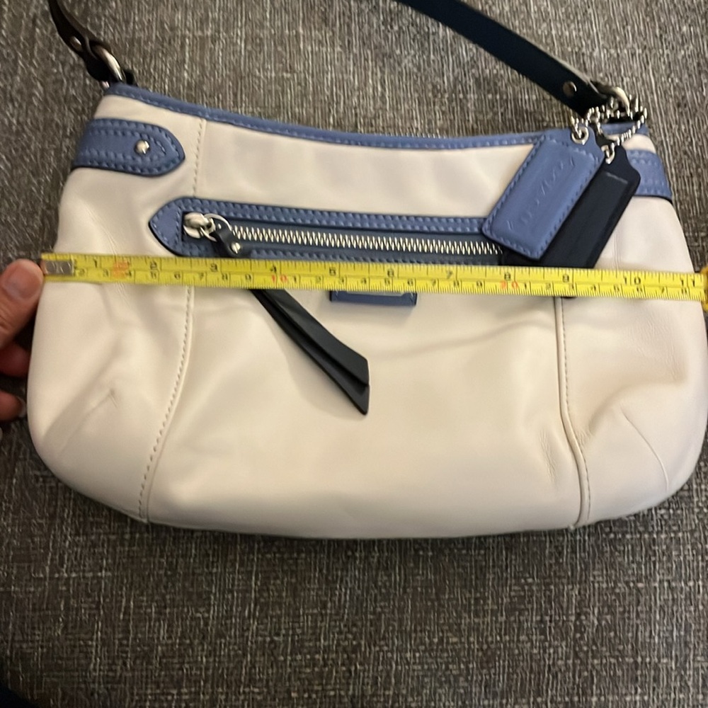 Coach Cream and Blue Women's Bag - Picture 7 of 8